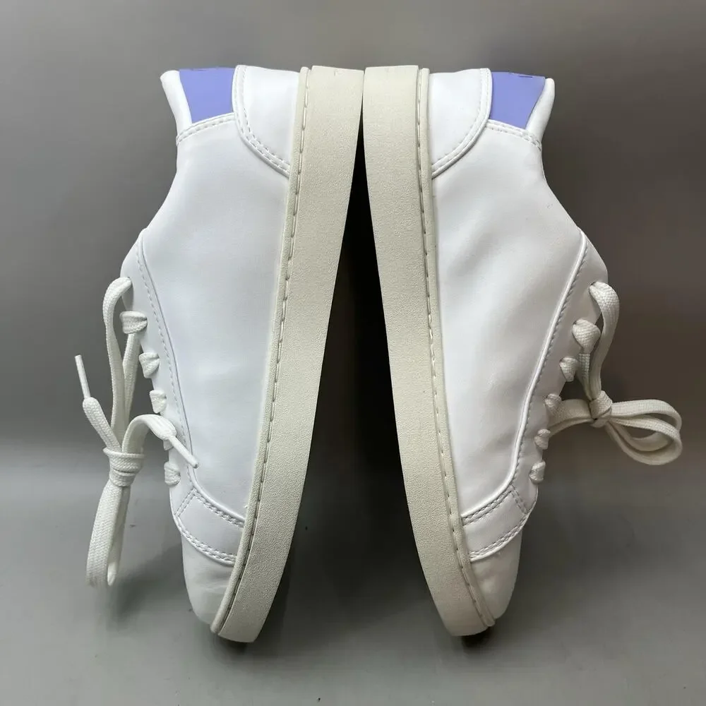 Thousand Fell Lace Up Vegan Walking Shoes Women Size 8 White Comfort Low Sneaker